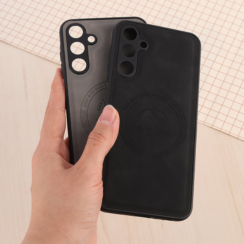 قاب چرمی Polo & Racquet Club سامسونگ Galaxy A25 طرح مگ سیف محافظ لنزدار