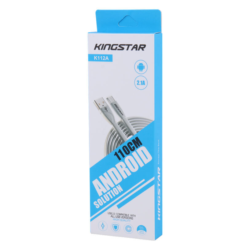کابل میکرو یو اس بی KingStar K112A 2.1A 1.1m