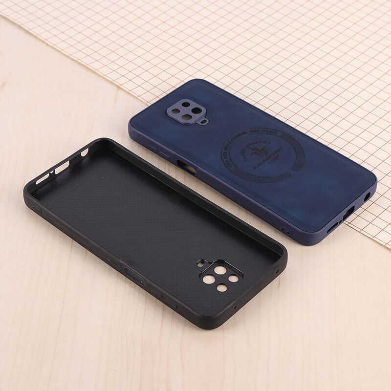 قاب چرمی Polo & Racquet Club شیائومی Redmi Note 9S / Note 9 Pro / Note 10 Lite طرح مگ سیف محافظ لنزدار