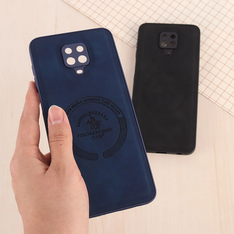 قاب چرمی Polo & Racquet Club شیائومی Redmi Note 9S / Note 9 Pro / Note 10 Lite طرح مگ سیف محافظ لنزدار
