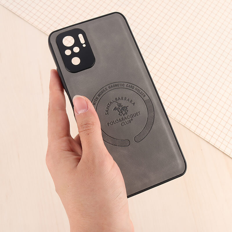قاب چرمی Polo & Racquet Club شیائومی Redmi Note 10 4G / 10s طرح مگ سیف محافظ لنزدار