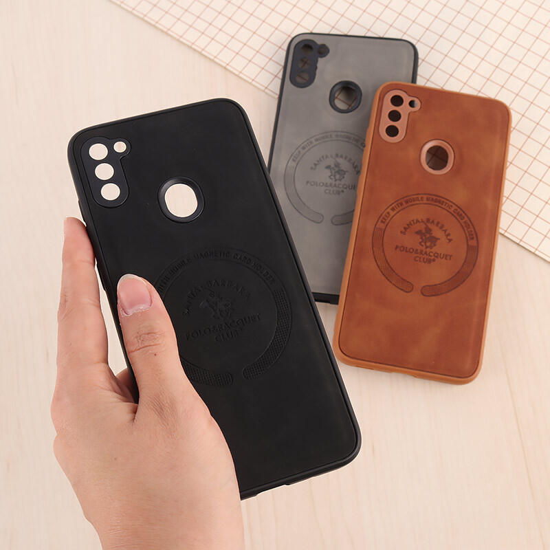 قاب چرمی Polo & Racquet Club سامسونگ Galaxy A11 / M11 طرح مگ سیف محافظ لنزدار