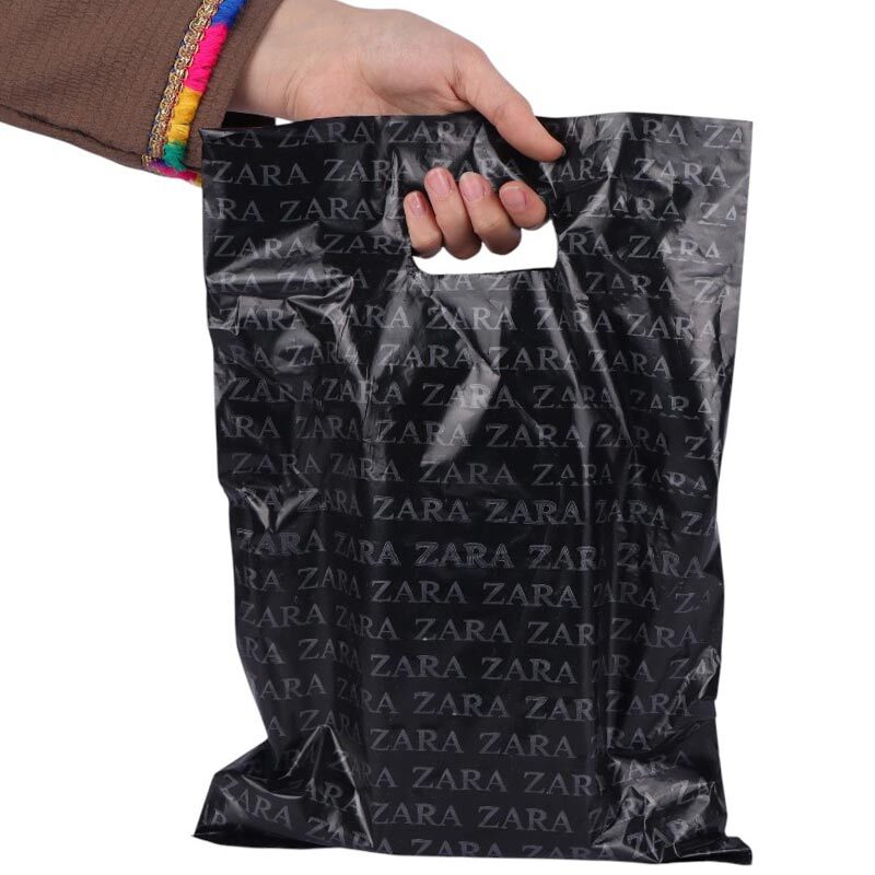 نایلون دسته دار طرح زارا سایز 35*25 سانتی متر بسته 1 کیلویی