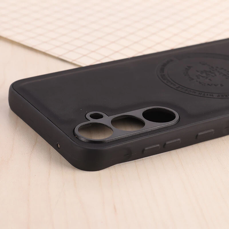 قاب چرمی Polo & Racquet Club سامسونگ Galaxy A55 طرح مگ سیف محافظ لنزدار