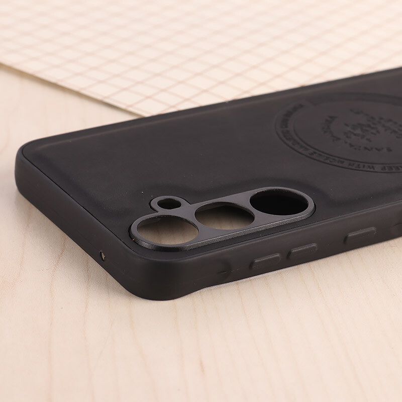 قاب چرمی Polo & Racquet Club سامسونگ Galaxy A55 طرح مگ سیف محافظ لنزدار
