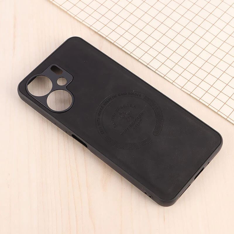 قاب چرمی Polo & Racquet Club شیائومی Redmi 13C / Poco C65 طرح مگ سیف محافظ لنزدار