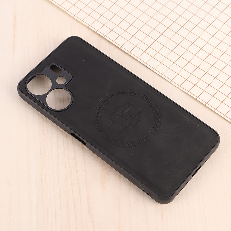 قاب چرمی Polo & Racquet Club شیائومی Redmi 13C / Poco C65 طرح مگ سیف محافظ لنزدار
