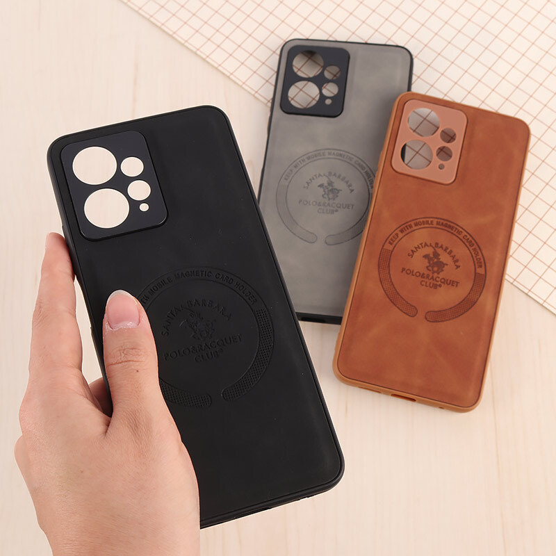 قاب چرمی Polo & Racquet Club شیائومی Redmi Note 12 4G طرح مگ سیف محافظ لنزدار
