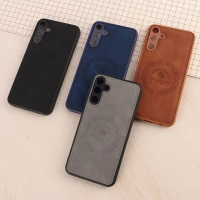 قاب چرمی Polo & Racquet Club سامسونگ Galaxy A15 طرح مگ سیف محافظ لنزدار