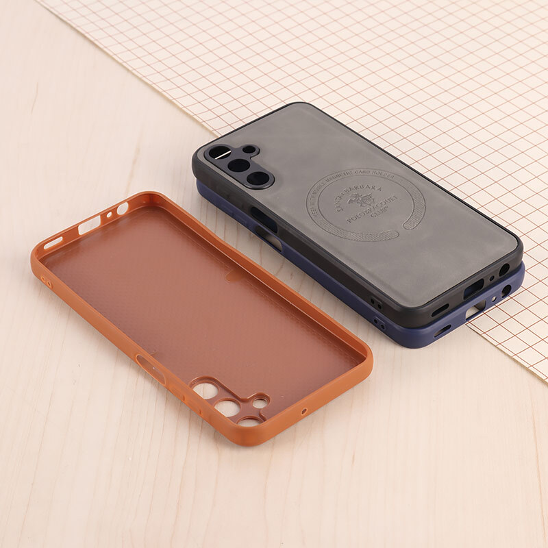قاب چرمی Polo & Racquet Club سامسونگ Galaxy A15 طرح مگ سیف محافظ لنزدار
