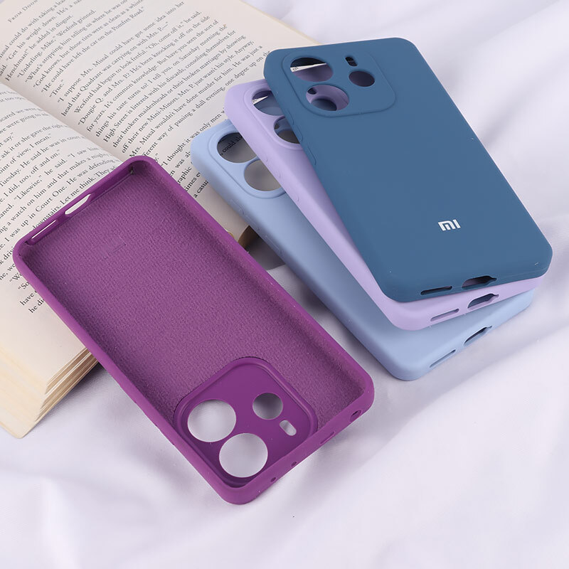 قاب سیلیکونی اصلی زیربسته شیائومی Redmi Note 14 محافظ لنزدار