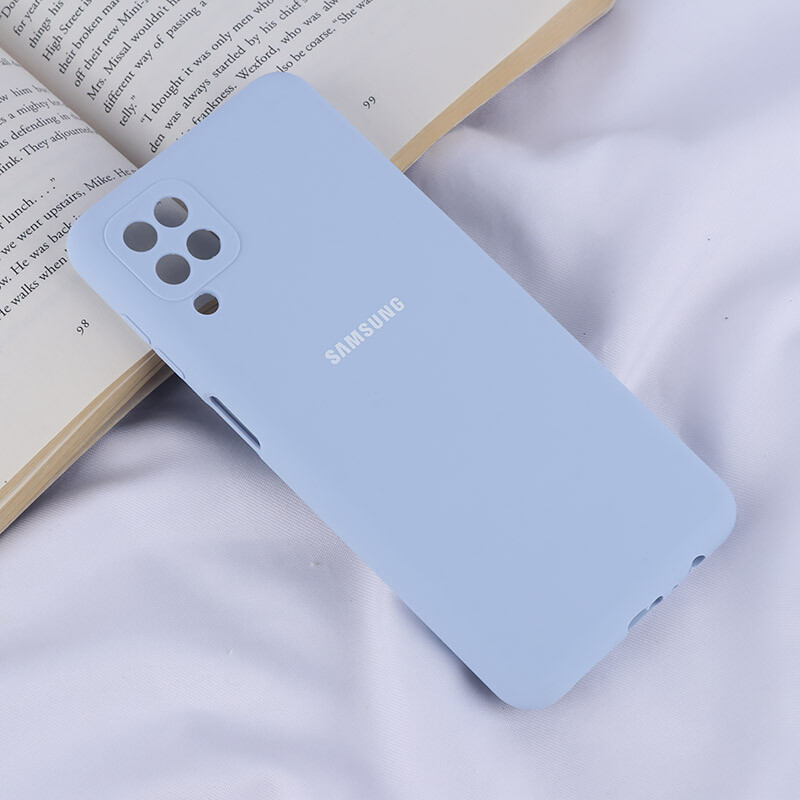 قاب سیلیکونی اصلی زیربسته سامسونگ Galaxy A12 / M12 محافظ لنزدار