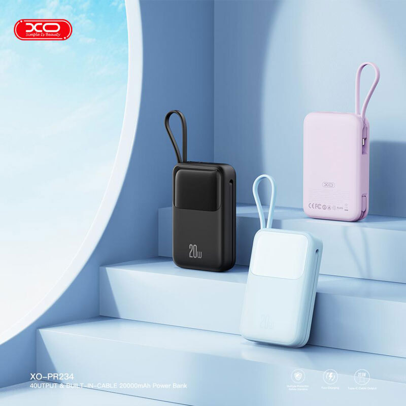پاور بانک فست شارژ ایکس او XO-PR234 QC3.0 PD 22.5W ظرفیت 20000 میلی آمپر ساعت