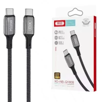 کابل تبدیل فست شارژ XO XO-NB-Q180B Type-C to Type-C PD QC 60W 1m