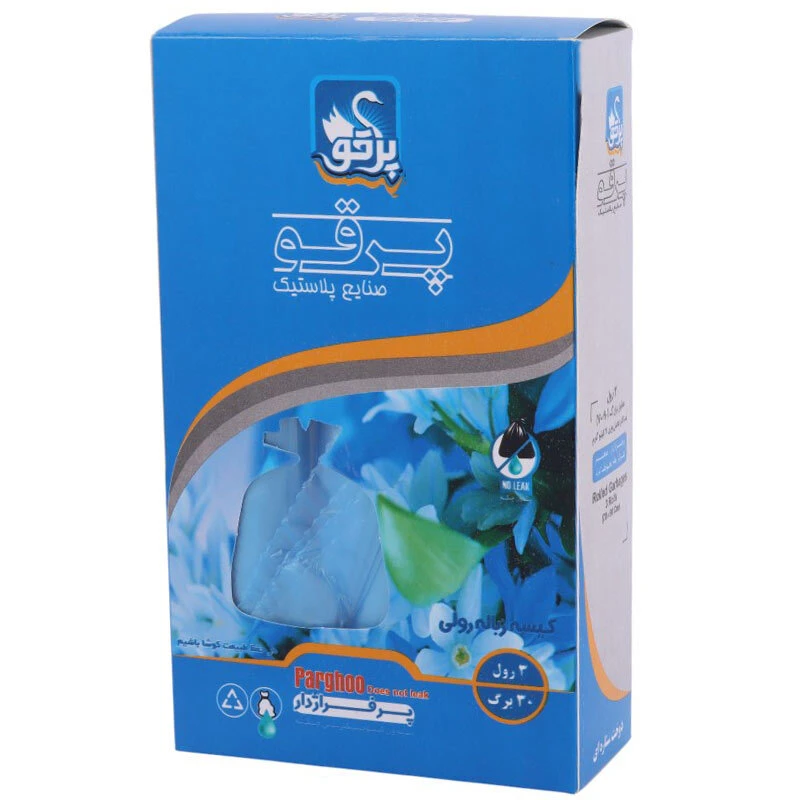 کیسه زباله رولی رنگی پرقو سایز 70*90 سانتی متر 3 رول