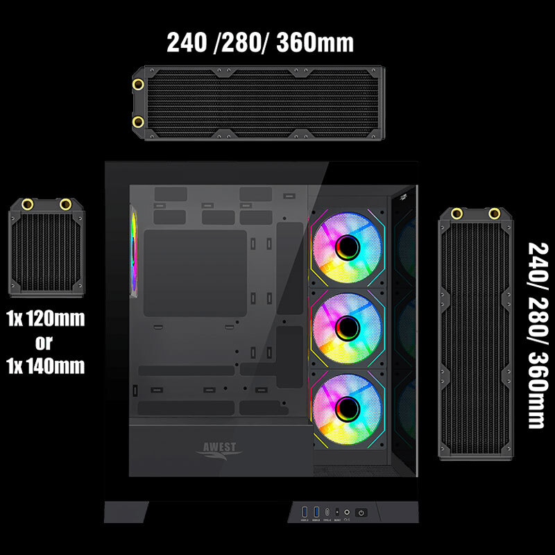 کیس کامپیوتر اوست Awest GT-AQ16-MB