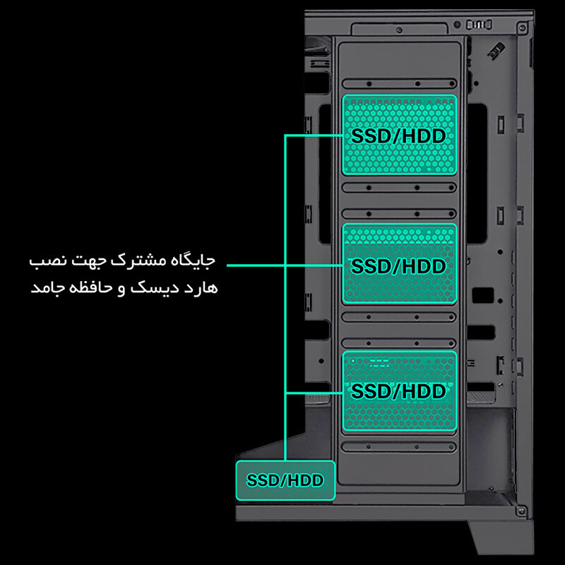 کیس کامپیوتر اوست Awest GT-AQ16-MB