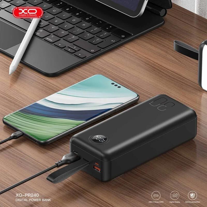 پاور بانک فست شارژ ایکس او XO-PR240 QC3.0 PD 22.5W ظرفیت 30000 میلی آمپر ساعت