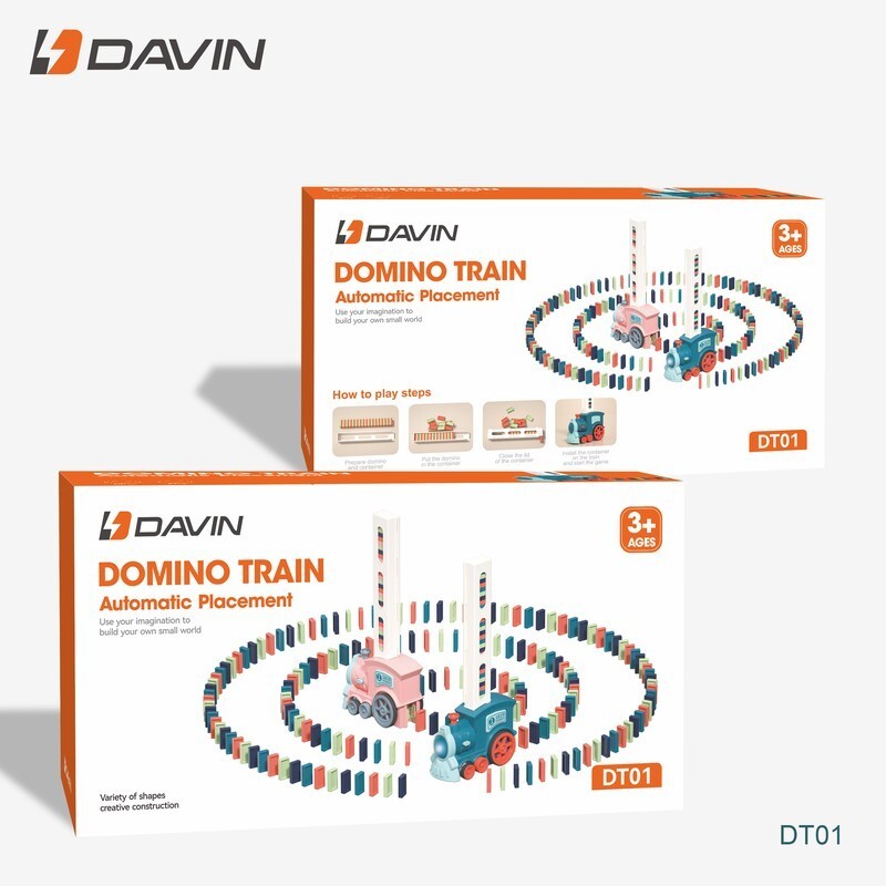 اسباب بازی قطار دومینو ساز 80 تکه داوین DT01
