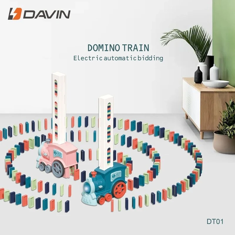 اسباب بازی قطار دومینو ساز 80 تکه داوین DT01
