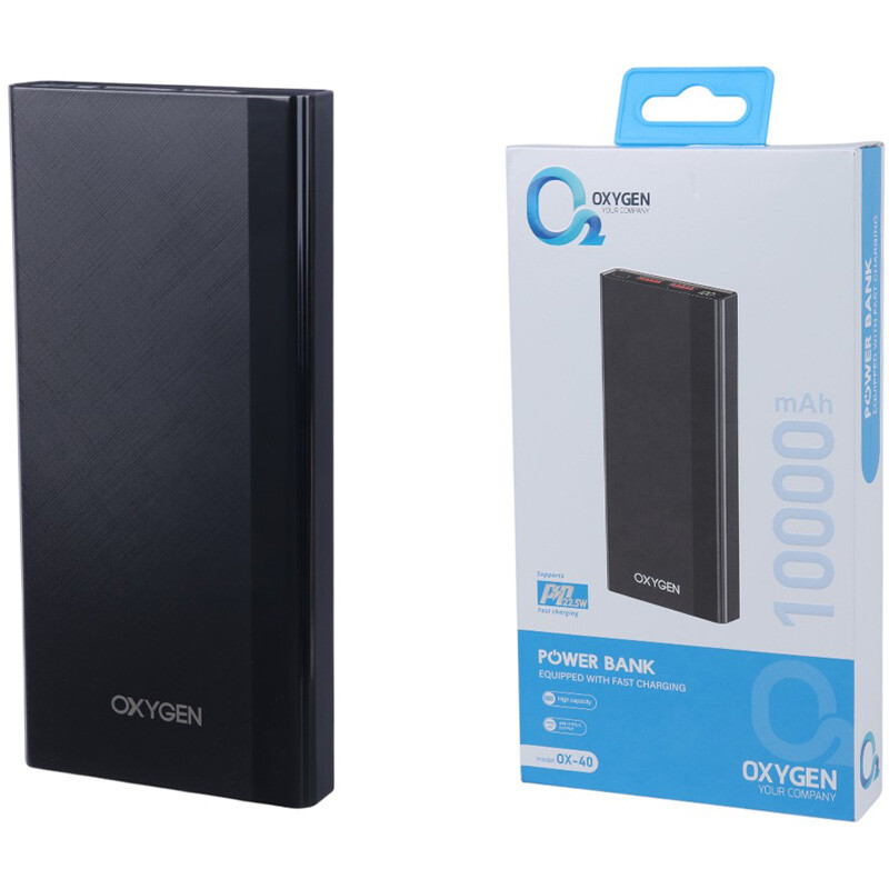 پاوربانک فست شارژ اکسیژن OX-40 22.5W ظرفیت 10000 میلی آمپر ساعت