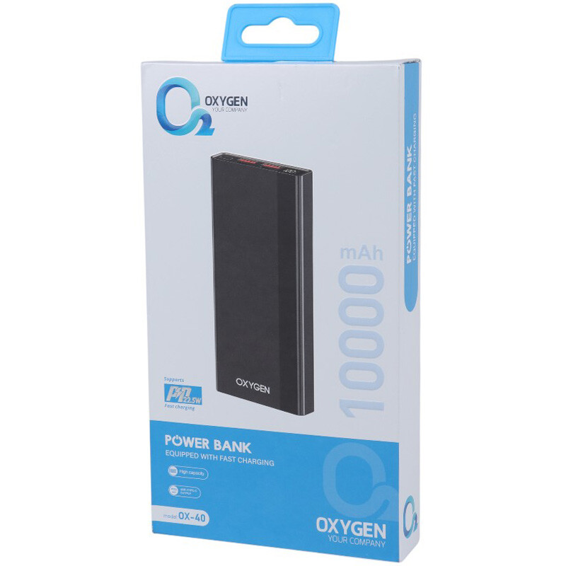 پاوربانک فست شارژ اکسیژن OX-40 22.5W ظرفیت 10000 میلی آمپر ساعت