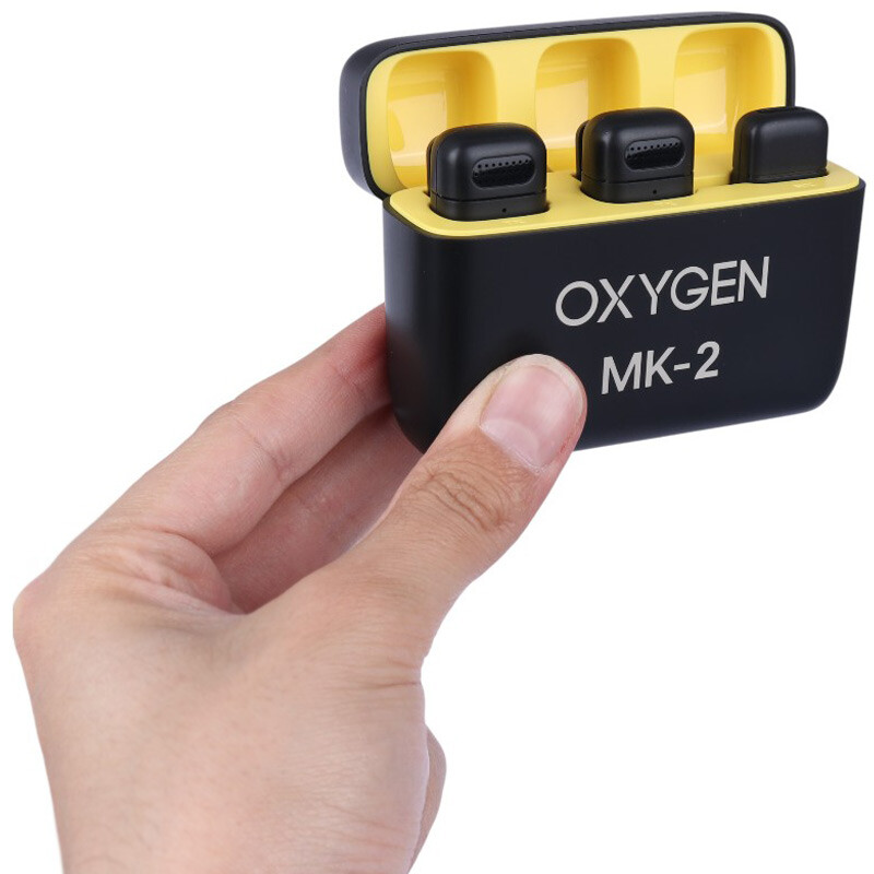 میکروفون یقه ای بی سیم &nbsp;Oxygen MK-2 + تبدیل Type-C To Lightning