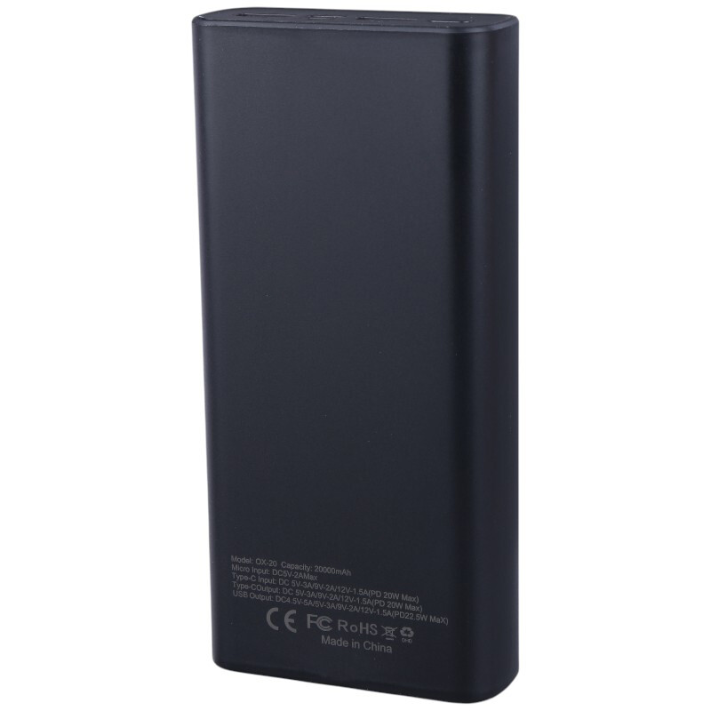 پاور بانک فست شارژ اکسیژن OX-20 PD 22.5W ظرفیت 20000 میلی آمپر ساعت