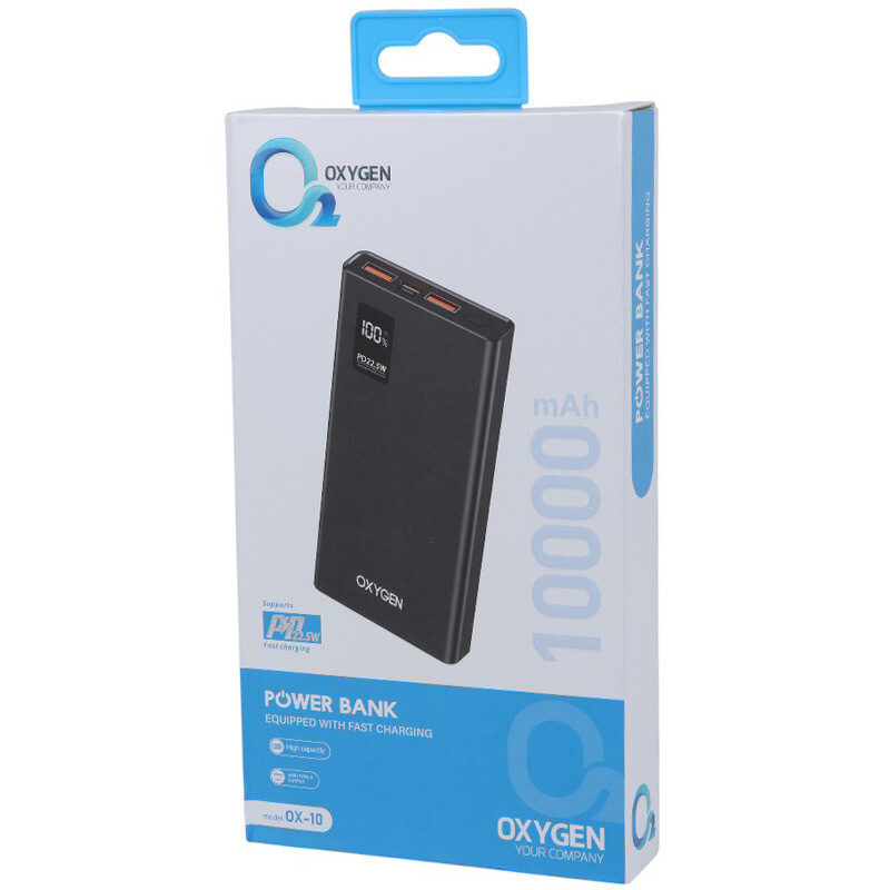پاور بانک فست شارژ اکسیژن OX-10 PD 22.5W ظرفیت 10000 میلی آمپر ساعت