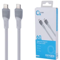 کابل تبدیل فست شارژ Oxygen LX-14 Type-C To Type-C PD 60W 1m