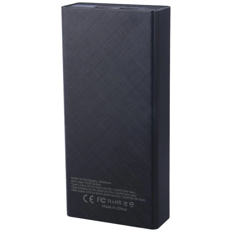 پاور بانک فست شارژ اکسیژن OX-50 PD 22.5W ظرفیت 20000 میلی آمپر ساعت