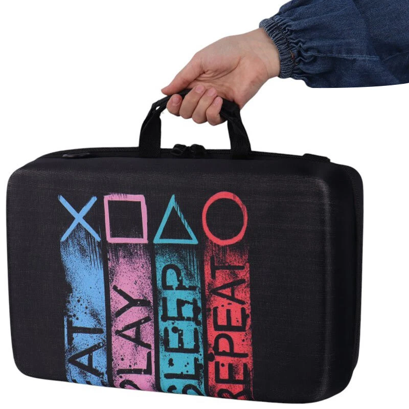 کیف کنسول بازی PS5 Slim طرح Eat Play Sleep Repeat کد 2