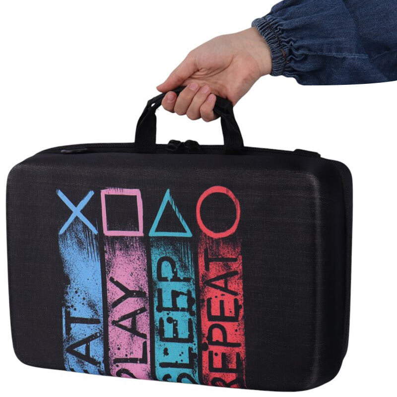 کیف کنسول بازی PS5 Slim طرح Eat Play Sleep Repeat کد 2
