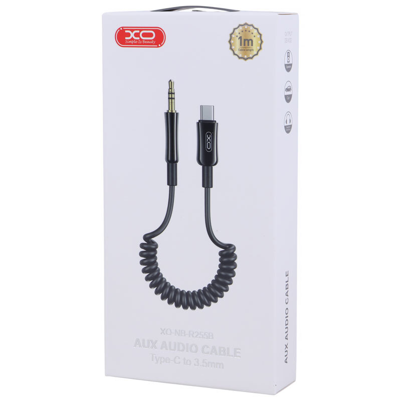 کابل تبدیل Type-C به AUX ایکس او XO-NB-R255B طول 1 متر