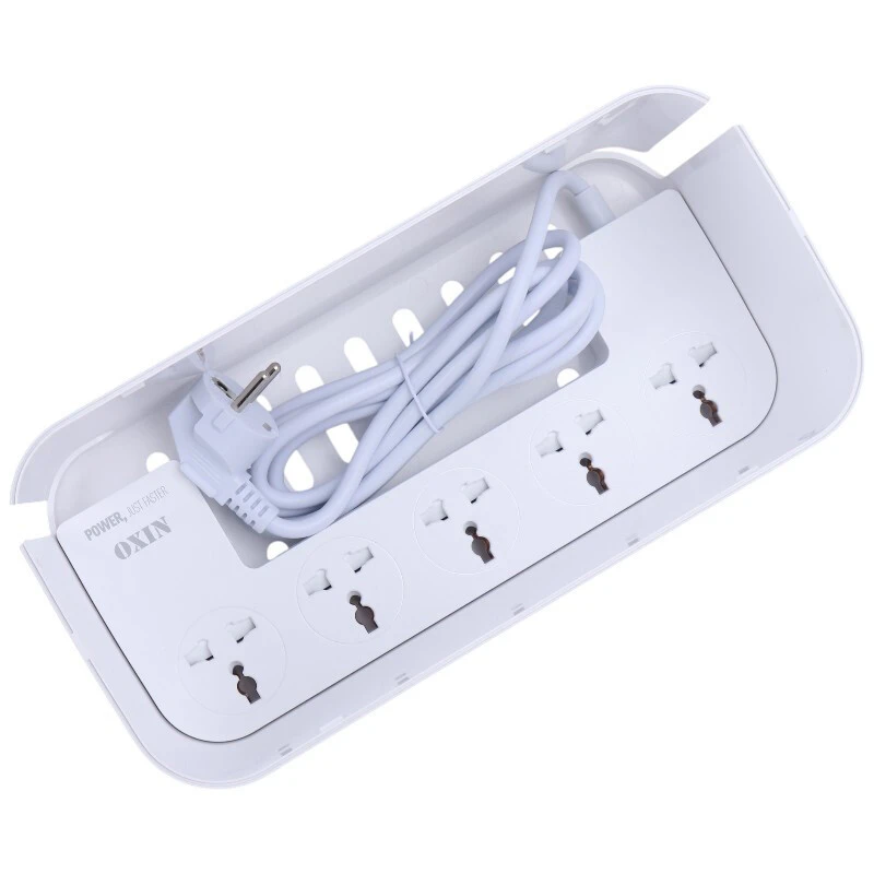 چند راهی 5 خانه ارت دار اوکسین SX2 با کابل 2 متری + شارژر USB