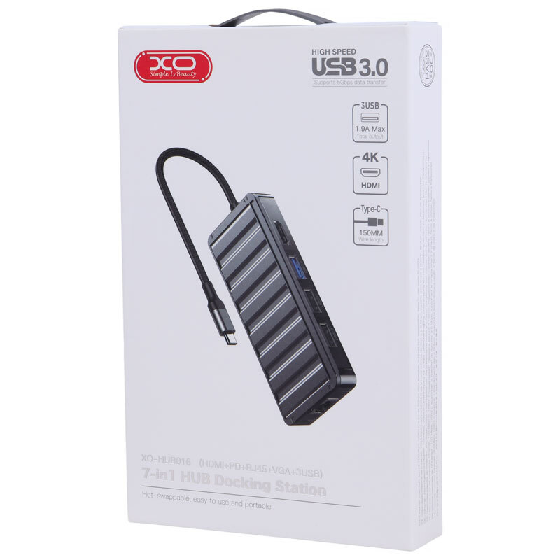 هاب 7 پورت Type-C ایکس او XO-HUB016