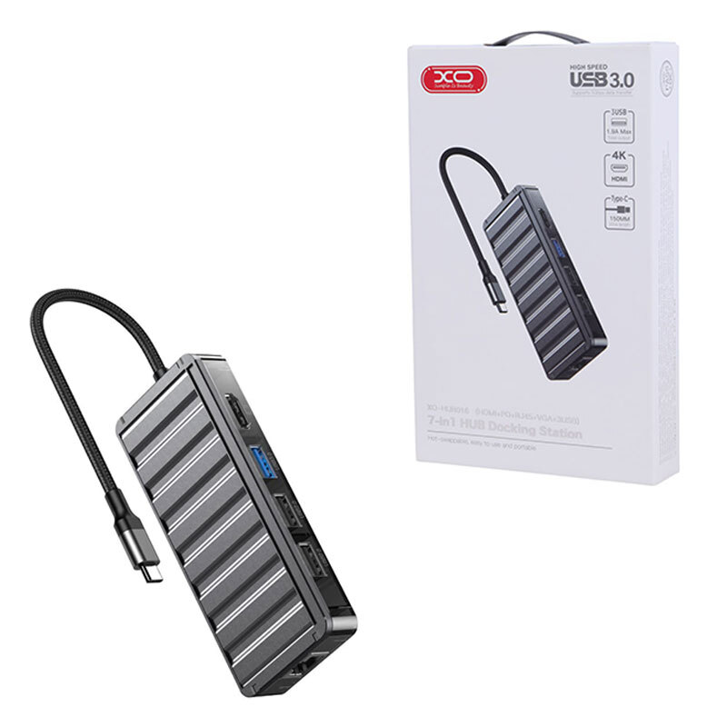 هاب 7 پورت Type-C ایکس او XO-HUB016