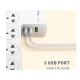 چند راهی 5 خانه ارت دار اوکسین SX2 با کابل 2 متری + شارژر USB