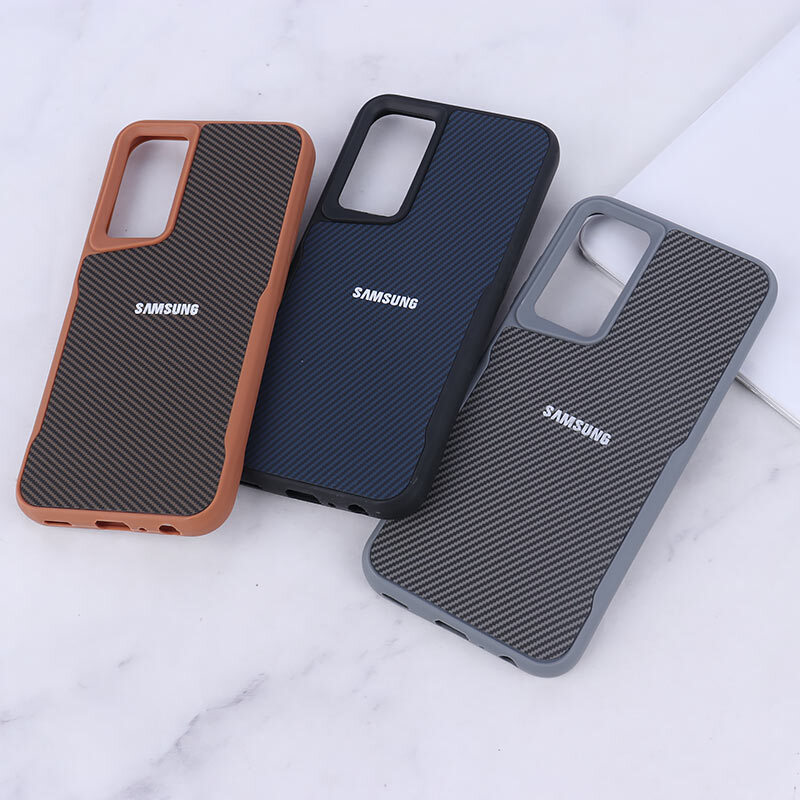 قاب سیلیکونی هاشور دار سامسونگ Galaxy A25 لوگو متال