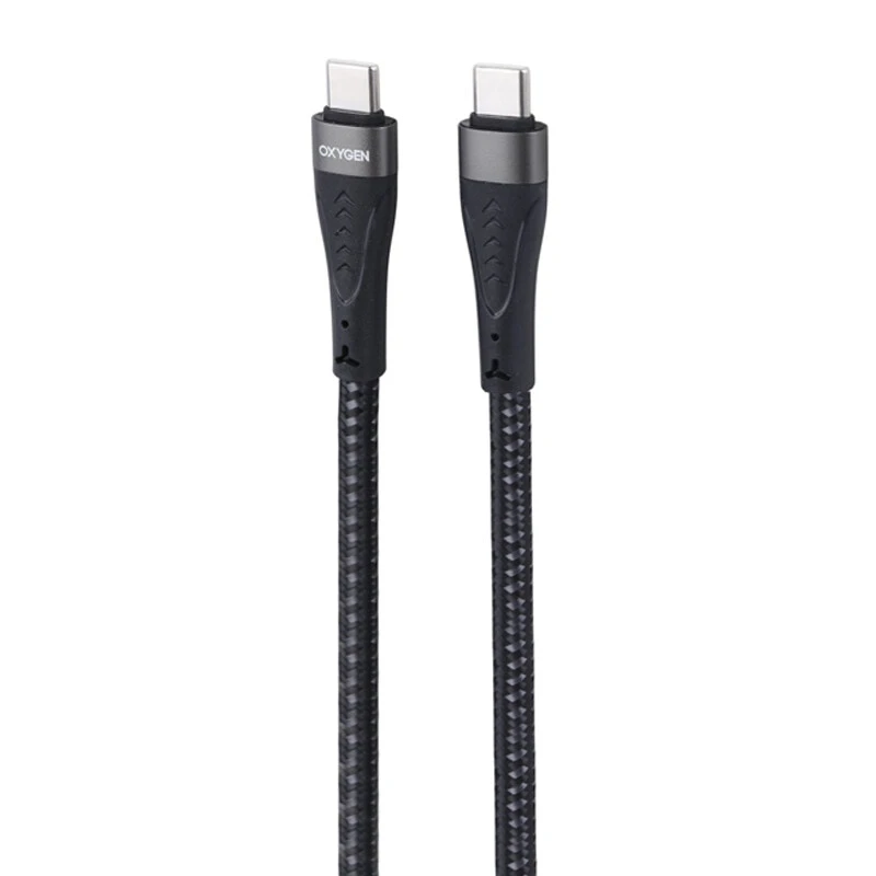 کابل تبدیل فست شارژ Oxygen LX-3 Type-C to Type-C PD 5A 60W 1m