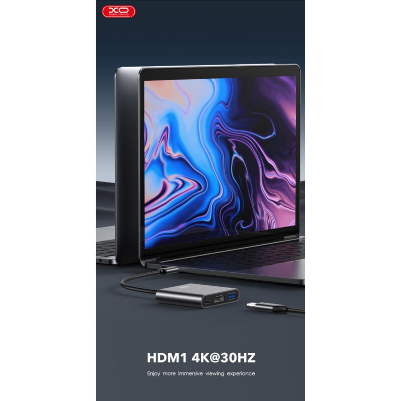 هاب 3 پورت Type-C ایکس او XO-HUB011