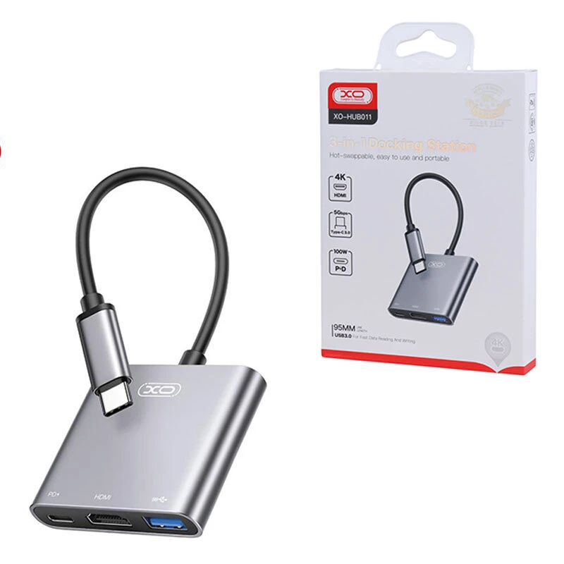 هاب 3 پورت Type-C ایکس او XO-HUB011