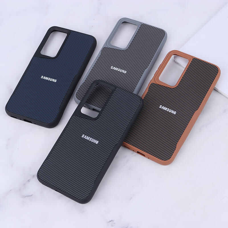 قاب سیلیکونی هاشور دار سامسونگ Galaxy A35 لوگو متال