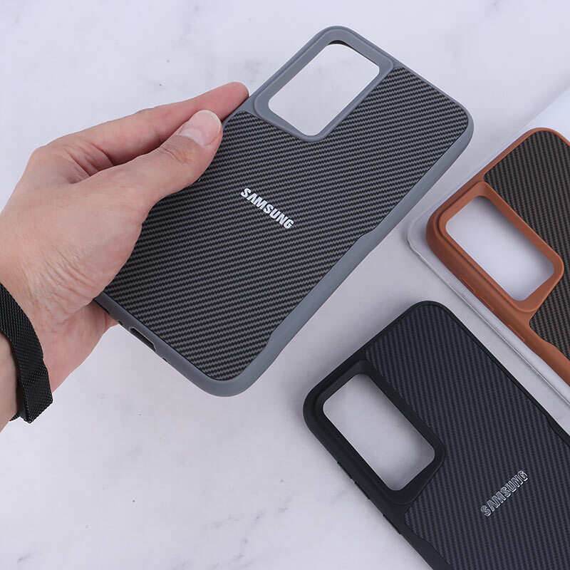 قاب سیلیکونی هاشور دار سامسونگ Galaxy A35 لوگو متال