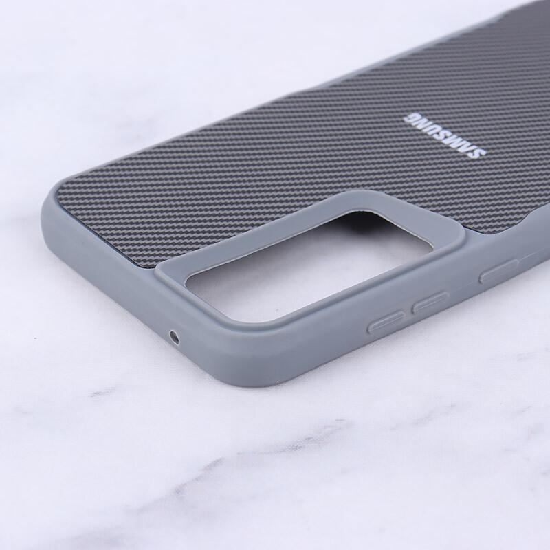 قاب سیلیکونی هاشور دار سامسونگ Galaxy A55 لوگو متال
