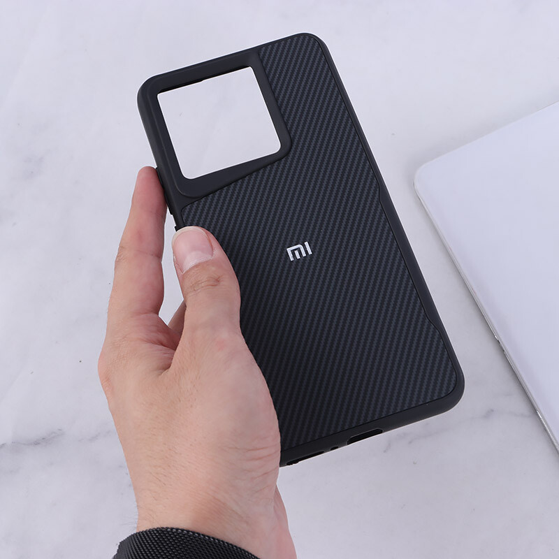 قاب سیلیکونی هاشور دار شیائومی Redmi Note 13 4G لوگو متال