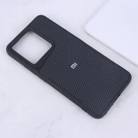 قاب سیلیکونی هاشور دار شیائومی Redmi Note 13 4G لوگو متال