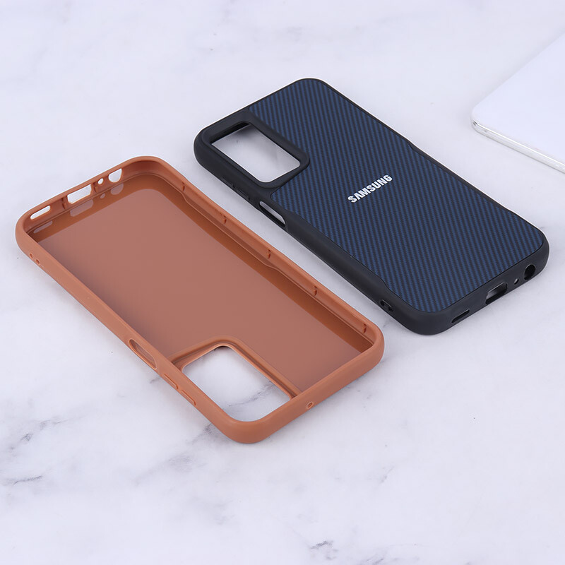 قاب سیلیکونی هاشور دار سامسونگ Galaxy A15 لوگو متال