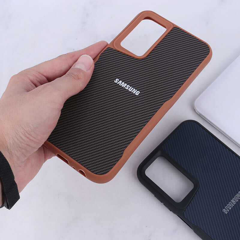 قاب سیلیکونی هاشور دار سامسونگ Galaxy A15 لوگو متال