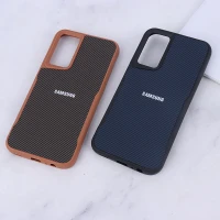 قاب سیلیکونی هاشور دار سامسونگ Galaxy A15 لوگو متال